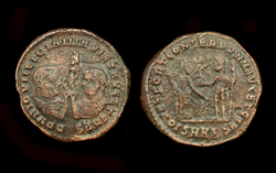 Licinius I and Licinius II, Holding Fortuna obverse, Rare 5
